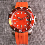 40mm Orange Submariner Mod D01 NH35 Movement Cyclop Sapphire Customizable Dive Watch 10Bar