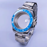 GMT Watch Case D02 40mm Sapphire 120 Click Fit NH34/NH35/NH36 38Movements Glide Bracelet