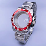 GMT Watch Case D02 40mm Sapphire 120 Click Fit NH34/NH35/NH36 38Movements Glide Bracelet