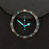 NH35 38mm bezel insert red Hands Watch Hands Blue Green Luminous Red Green Blue Hands For NH35/36/4R/7S Movement Watches Parts