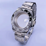 GMT Watch Case D02 40mm Sapphire 120 Click Fit NH34/NH35/NH36 38Movements Glide Bracelet