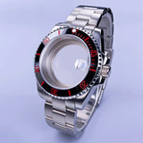 40mm Submariner Watch Case SUB Mod Case Sapphire Crystal 120 Click Fit NH34/NH35/NH36 Movements 10Bar