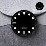 NH34 Dial GMT 28.5mm No Logo NH34 Series Calendar Dials Green Luminous Fit GMT NH34 Movement Accessories For Seiko mod parts