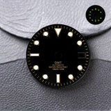 NH34 Dial GMT 28.5mm No Logo NH34 Series Calendar Dials Green Luminous Fit GMT NH34 Movement Accessories For Seiko mod parts