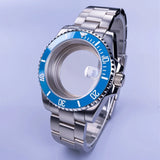 40mm Submariner Watch Case SUB Mod Case Sapphire Crystal 120 Click Fit NH34/NH35/NH36 Movements 10Bar