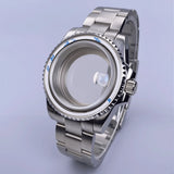 GMT Watch Case D02 40mm Sapphire 120 Click Fit NH34/NH35/NH36 38Movements Glide Bracelet
