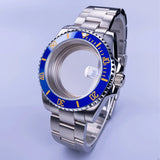 40mm Submariner Watch Case SUB Mod Case Sapphire Crystal 120 Click Fit NH34/NH35/NH36 Movements 10Bar