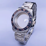 GMT Watch Case D02 40mm Sapphire 120 Click Fit NH34/NH35/NH36 38Movements Glide Bracelet
