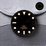NH34 Dial GMT 28.5mm No Logo NH34 Series Calendar Dials Green Luminous Fit GMT NH34 Movement Accessories For Seiko mod parts