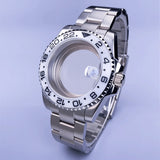 GMT Watch Case D02 40mm Sapphire 120 Click Fit NH34/NH35/NH36 38Movements Glide Bracelet