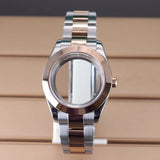 Two Toned Gold/ Rose Gold AIrKing Explorer Watch Case TB03 36mm/39mm High Quality Sapphire Glass For Nh35 Nh36 NH34 NH38 Nh70 Miyota 8215 8285 Movement