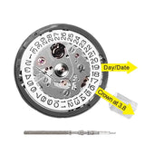 Original Japanese SeikoTMI NH35 Automatic Movement Crown At 3,3.8 and 6 White and Black