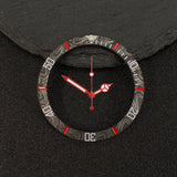 NH35 38mm bezel insert red Hands Watch Hands Blue Green Luminous Red Green Blue Hands For NH35/36/4R/7S Movement Watches Parts