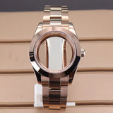 PVD Yellow Gold / Rose Gold AIrKing Explorer Watch Case GB03 36mm/39mm Sapphire For Nh35 Nh36 NH34 NH38 Nh70 Miyota 8215 8285 Movement