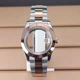 Two Toned Gold/ Rose Gold AIrKing Explorer Watch Case TB03 36mm/39mm High Quality Sapphire Glass For Nh35 Nh36 NH34 NH38 Nh70 Miyota 8215 8285 Movement